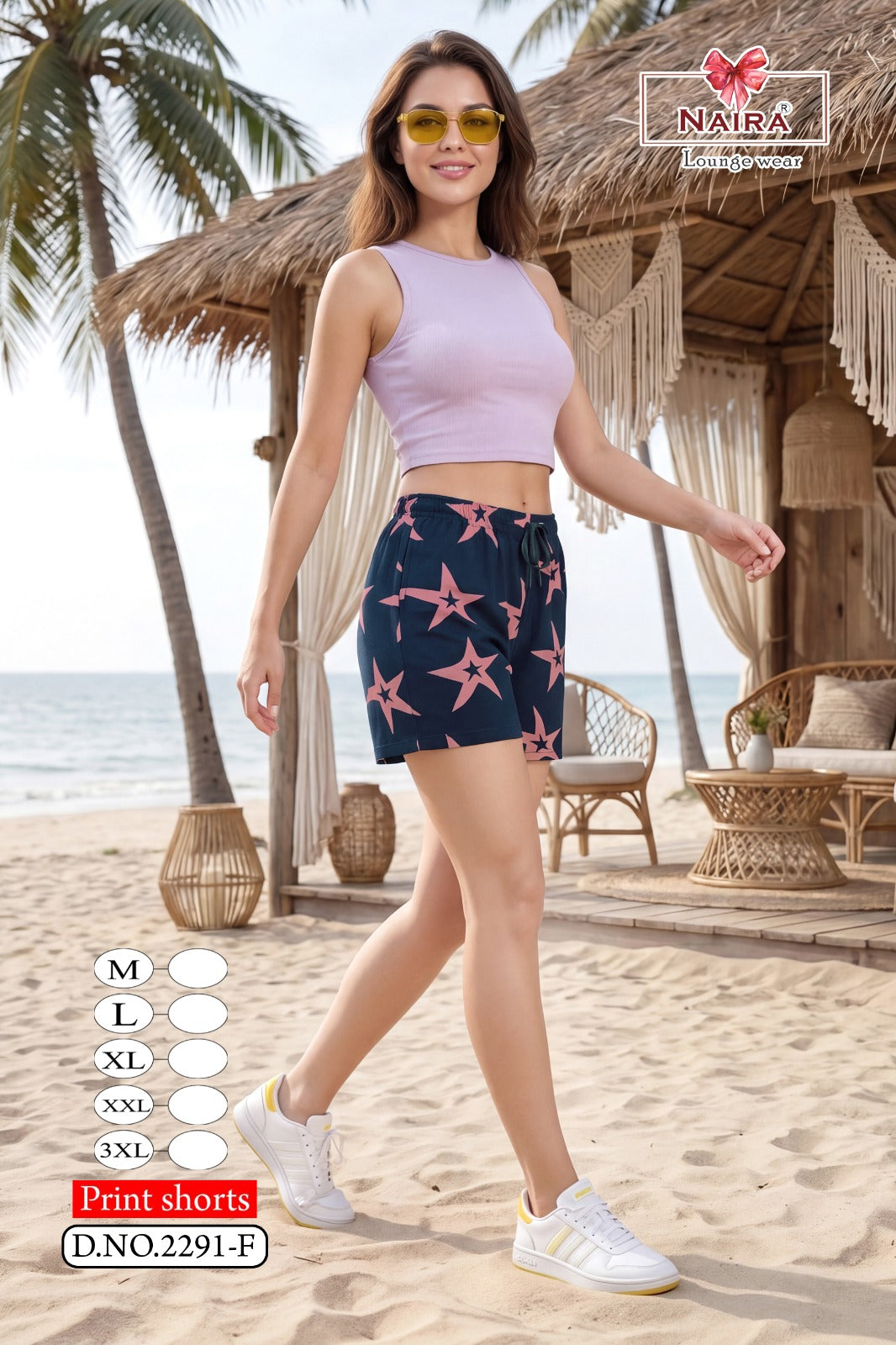 Design 2291 Naira Kavyansika Hosiery Cotton Women Shorts Exporter Gujarat