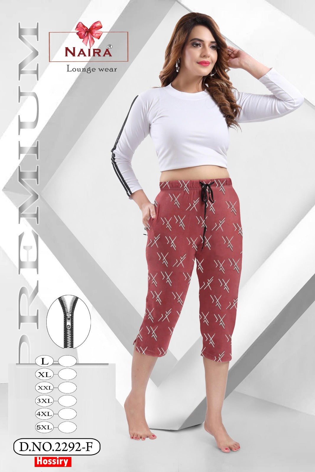 Design 2292 Kavyansika Hosiery Cotton Womens Capri Wholesaler Gujarat