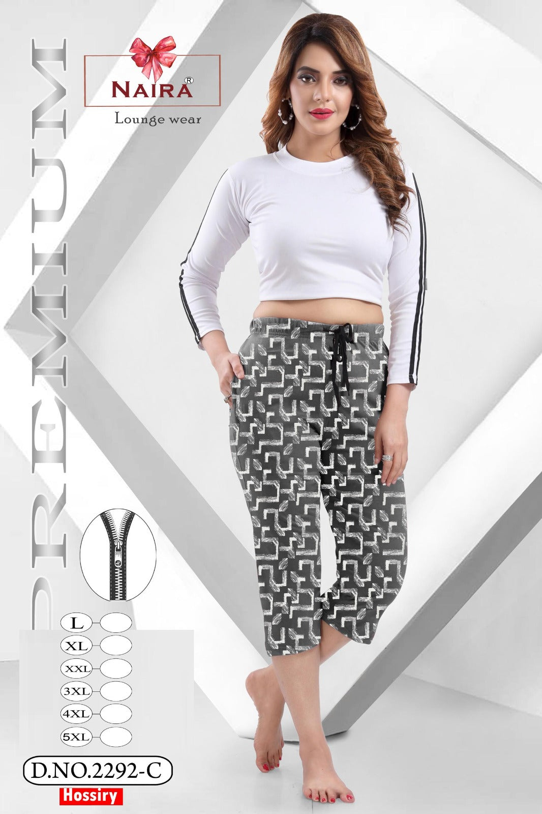 Design 2292 Kavyansika Hosiery Cotton Womens Capri Wholesaler Gujarat