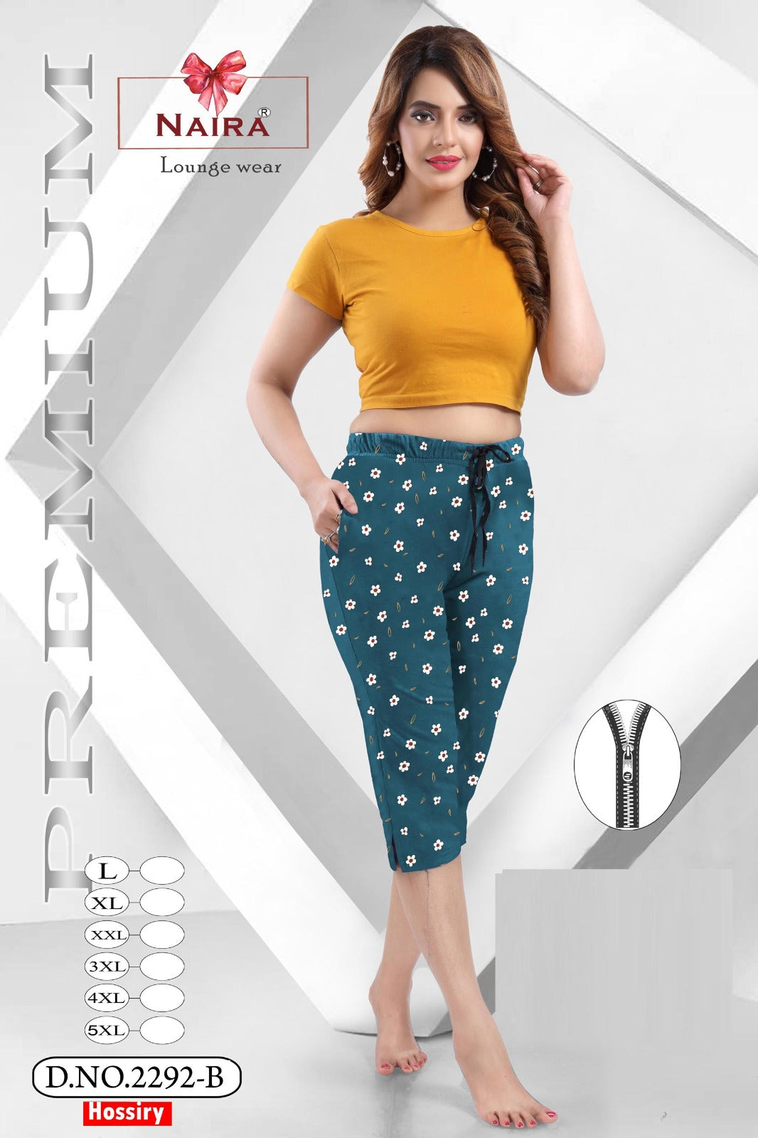 Design 2292 Kavyansika Hosiery Cotton Womens Capri Wholesaler Gujarat
