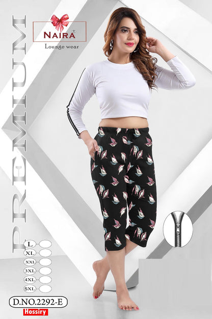 Design 2292 Kavyansika Hosiery Cotton Womens Capri Wholesaler Gujarat