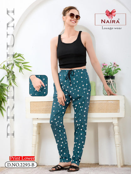Design 2293 Kavyansika Hosiery Cotton Women Night Lower Exporter India