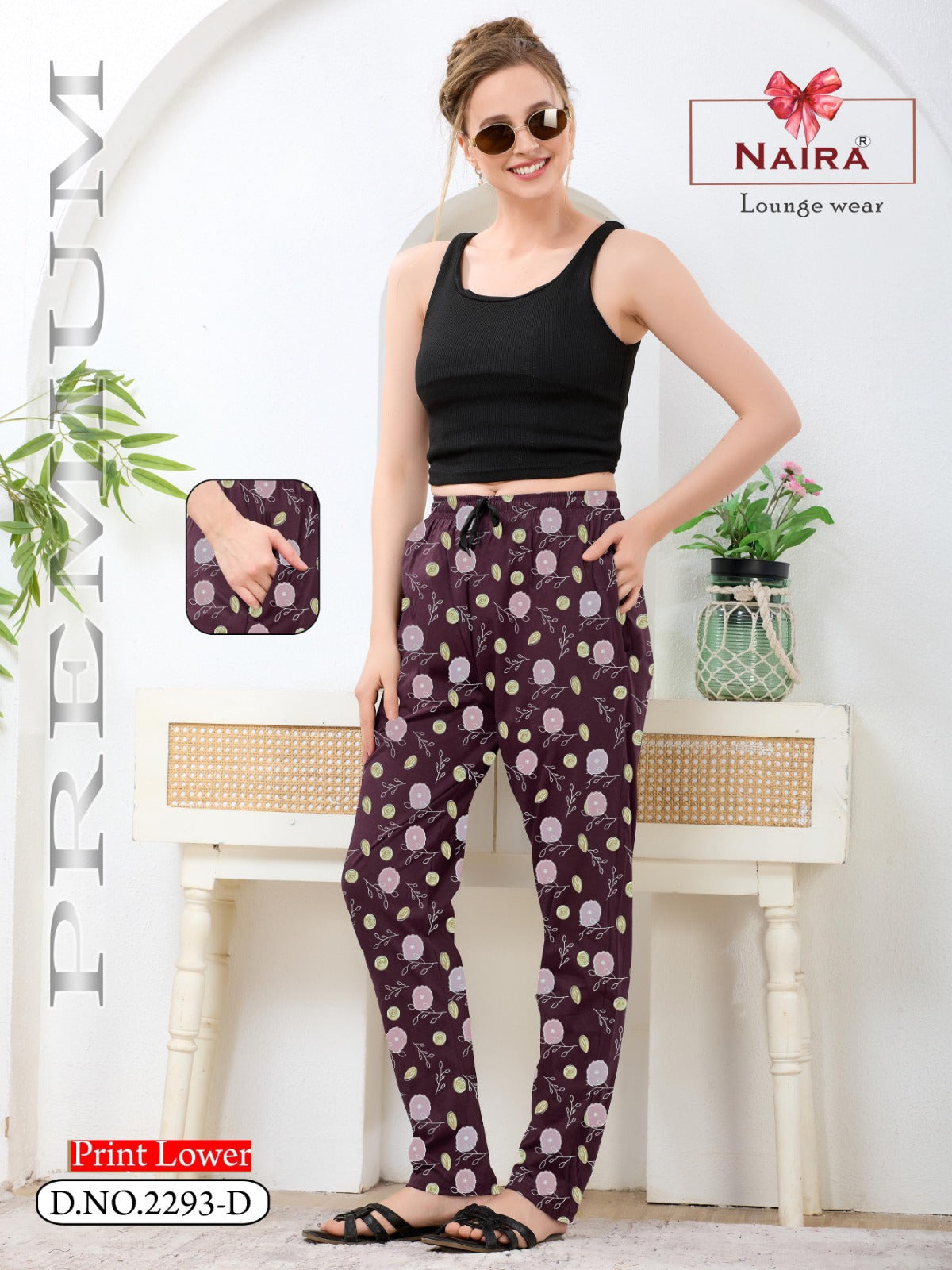 Design 2293 Kavyansika Hosiery Cotton Women Night Lower Exporter India