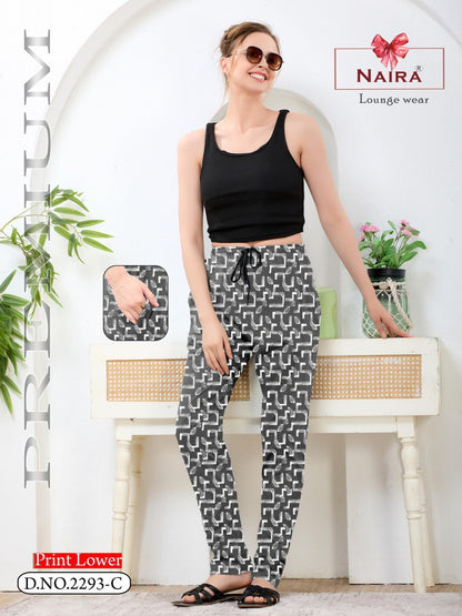 Design 2293 Kavyansika Hosiery Cotton Women Night Lower Exporter India