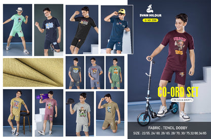 Design 2299 Svan Hildur Tencil Boys Co Ord Set Wholesale Rate