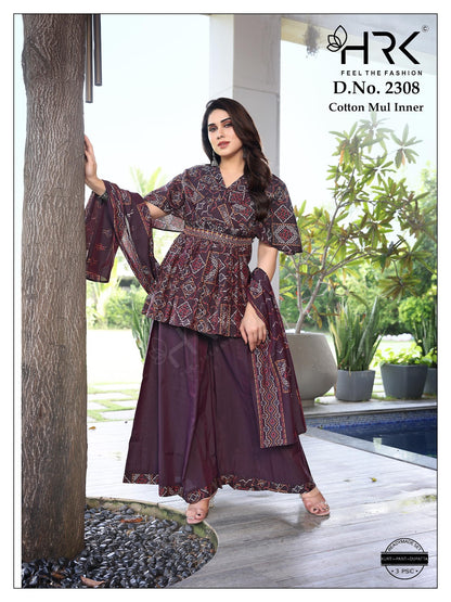 Design 2308 Hrk Roman Silk Readymade Suits Supplier Gujarat