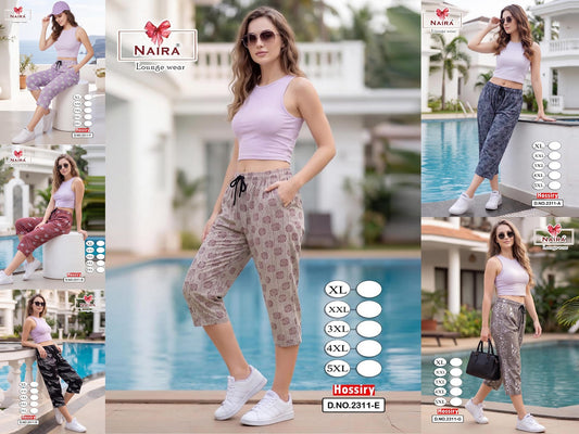 Design 2311 Kavyansika Hosiery Womens Capri Manufacturer India