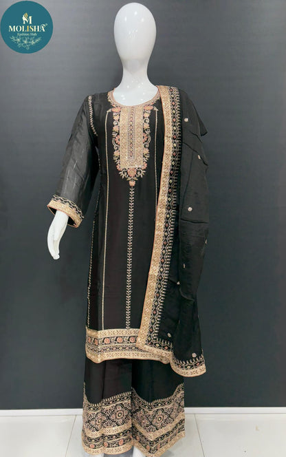 Design 231224 Molisha Fashion Hub Chinon Pakistani Readymade Suits Manufacturer