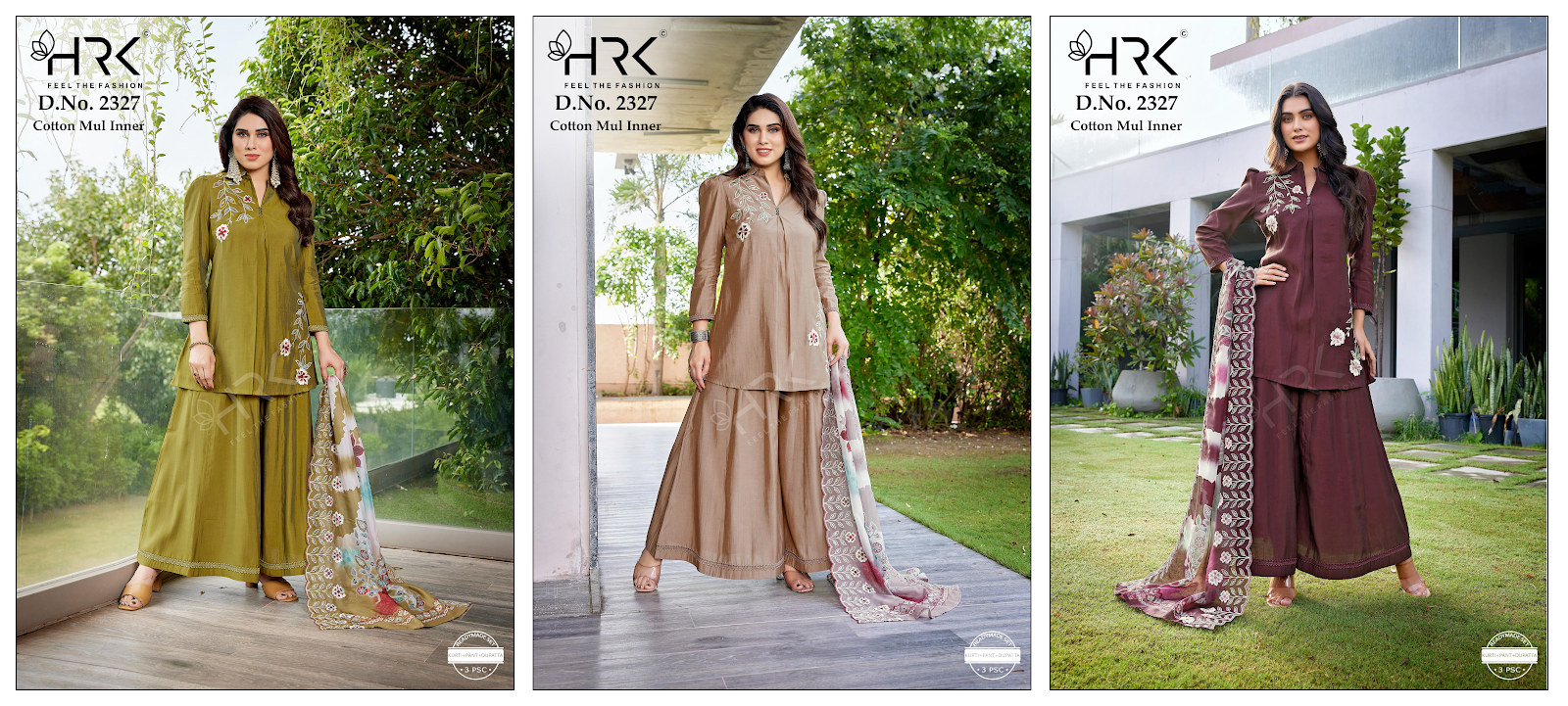 Design 2327 Hrk Roman Readymade Suits Exporter Gujarat