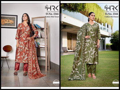Design 2344 Foil Print Hrk Gadhwal Readymade Pant Style Suits Exporter