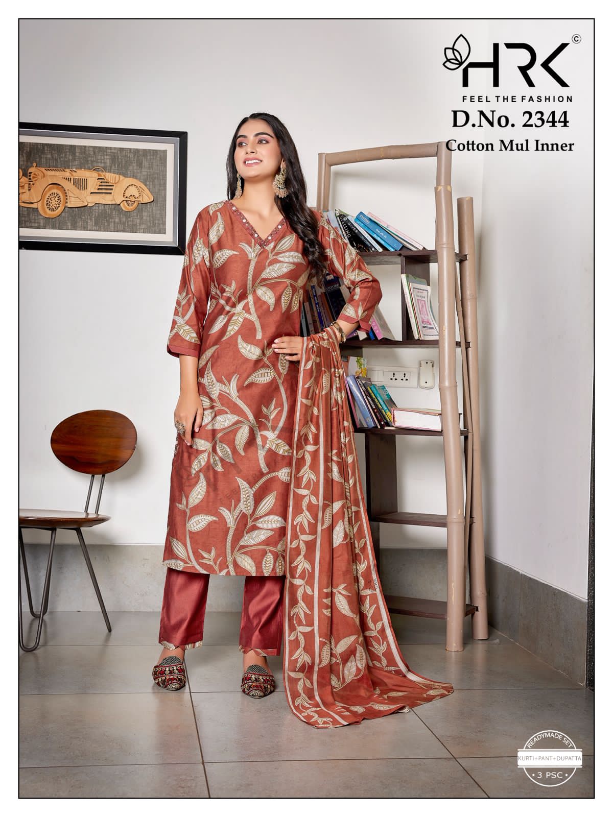 Design 2344 Foil Print Hrk Gadhwal Readymade Pant Style Suits Exporter