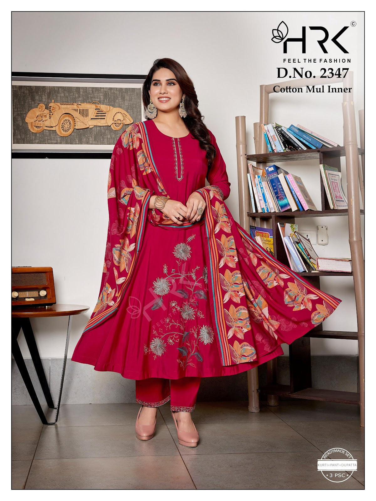 Design 2347 Hrk Soft Modal Readymade Anarkali Suits Supplier Gujarat