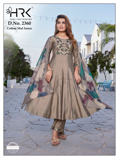 Design 2360 Hrk Modal Readymade Anarkali Suits Supplier