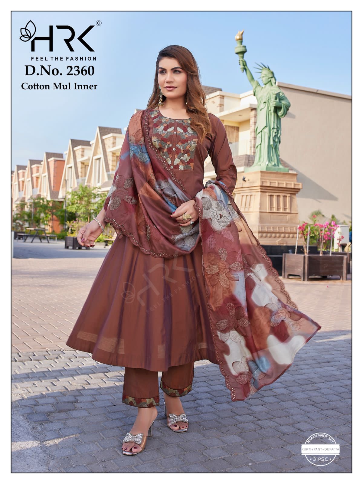 Design 2360 Hrk Modal Readymade Anarkali Suits Supplier