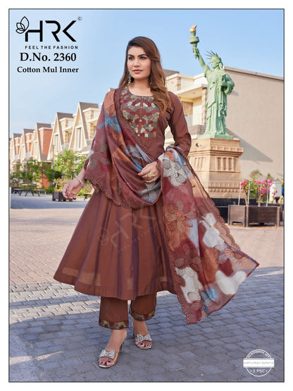 Design 2360 Hrk Modal Readymade Anarkali Suits Supplier
