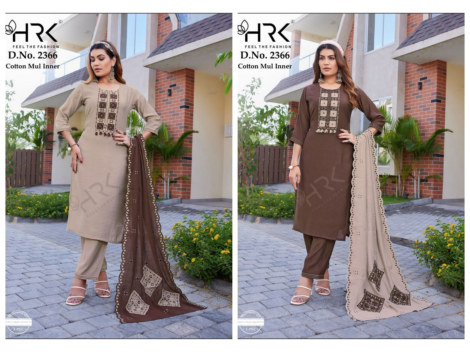 Design 2366 Hrk Silk Readymade Pant Style Suits Wholesaler