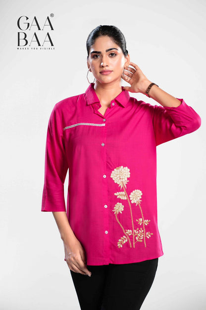 Design 2371 Gaabaa Rayon Women Shirts Wholesaler