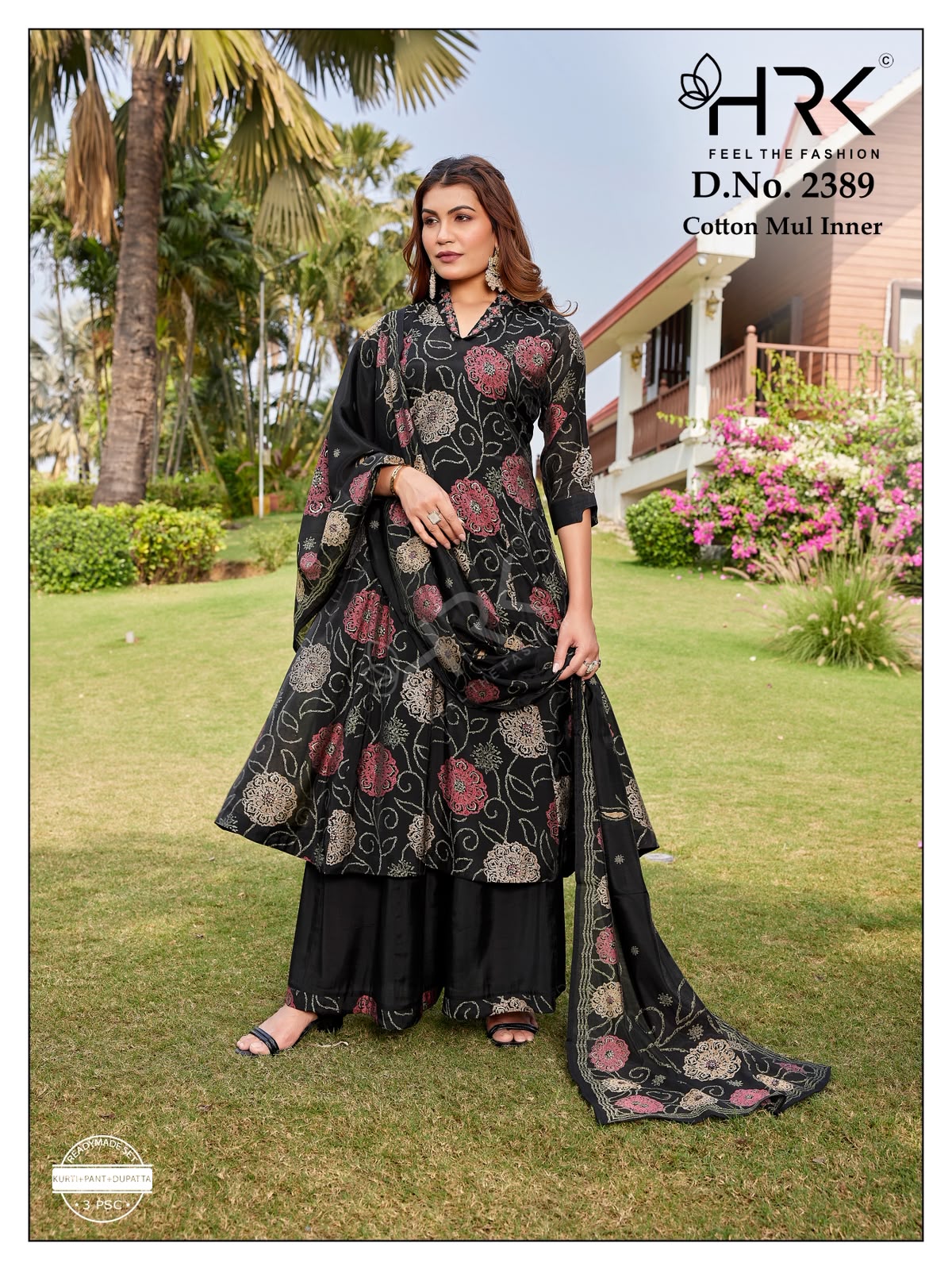 Design 2389 Hrk Soft Modal Readymade Plazzo Style Suits Supplier India