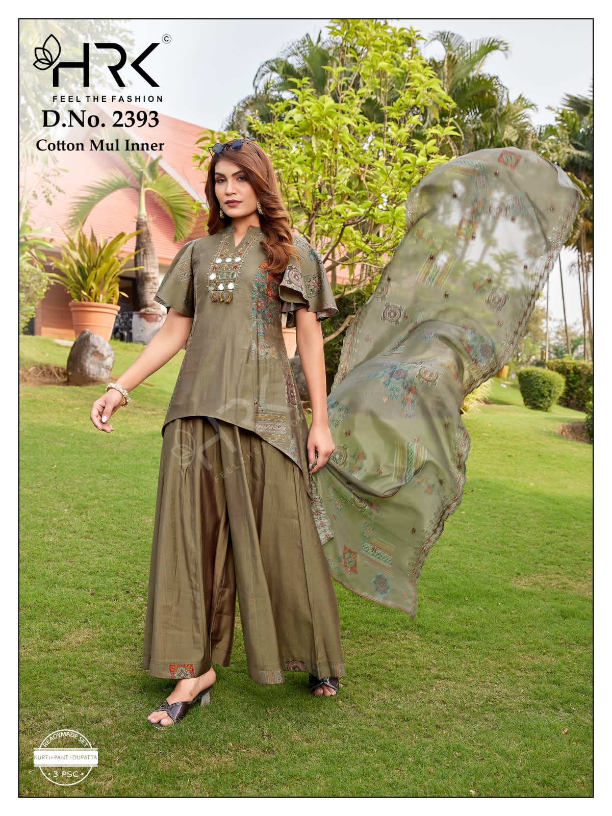 Design 2393 Berlin Silk Hrk Readymade Plazzo Style Suits Exporter Gujarat