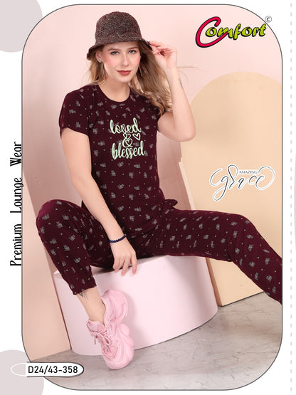 Design 24-39 Comfort Cotton Pyjama Night Suits Exporter Ahmedabad