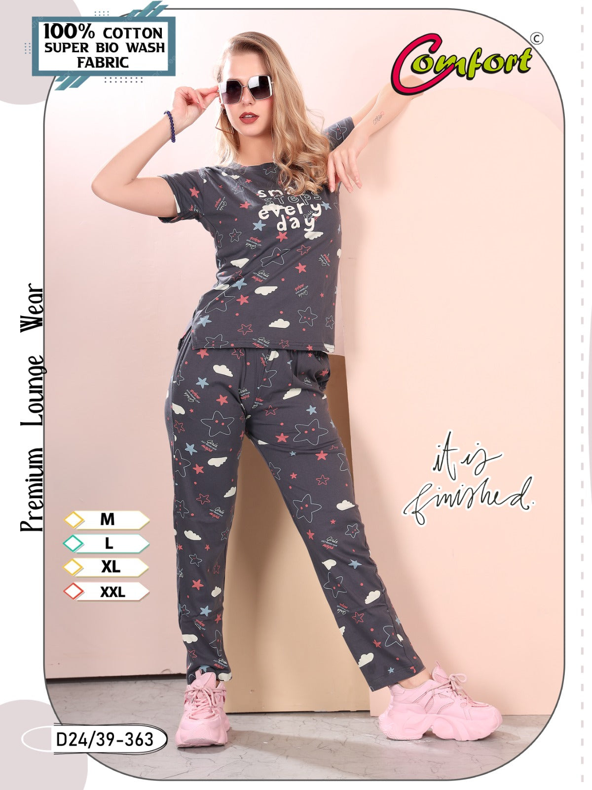 Design 24-39 Comfort Cotton Pyjama Night Suits Exporter Ahmedabad