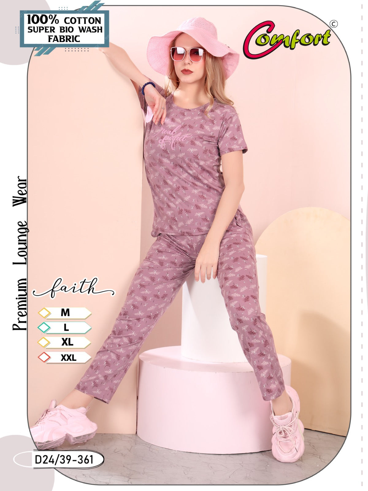 Design 24-39 Comfort Cotton Pyjama Night Suits Exporter Ahmedabad