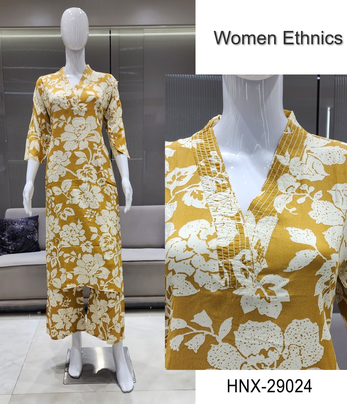 Design 240725 Women Ethnics Reyon Co Ord Set Wholesaler Ahmedabad