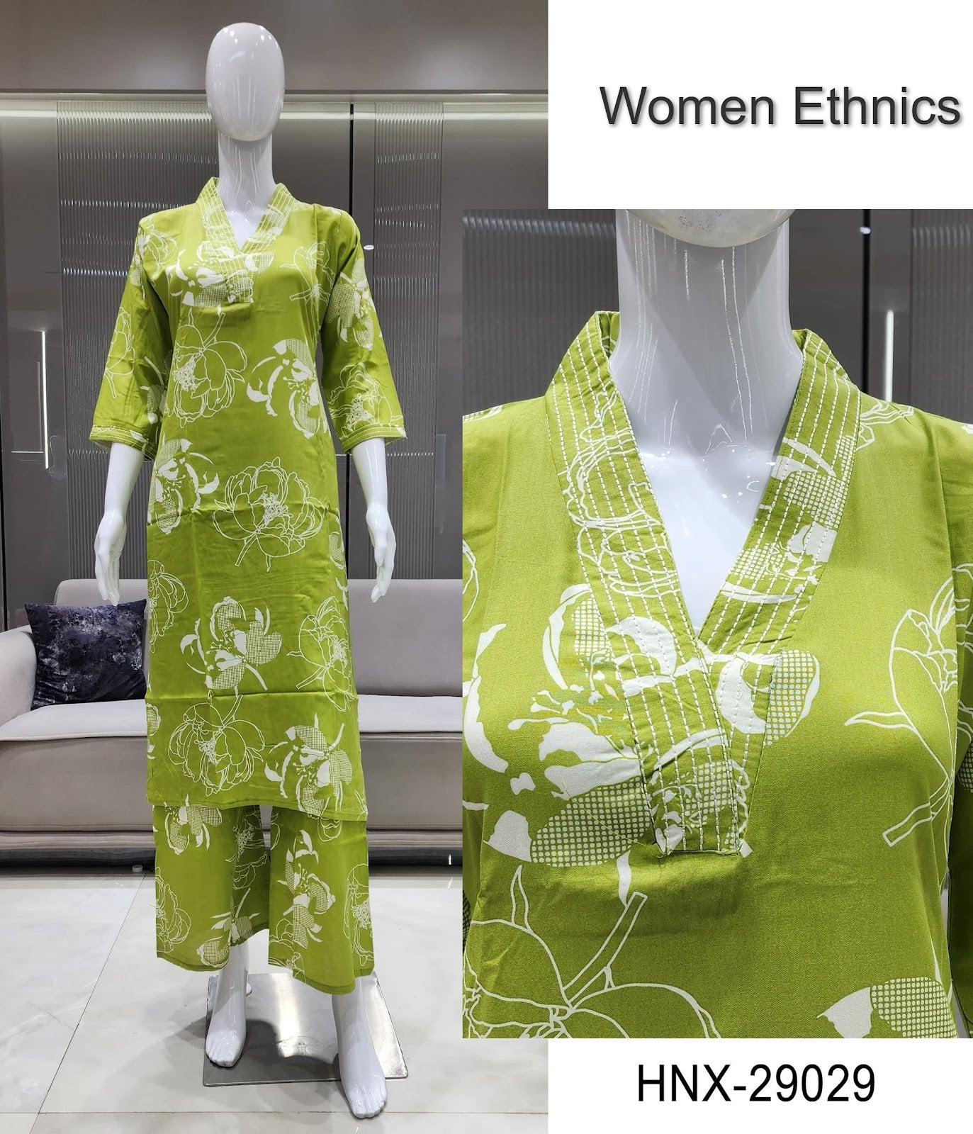 Design 240725 Women Ethnics Reyon Co Ord Set Wholesaler Ahmedabad