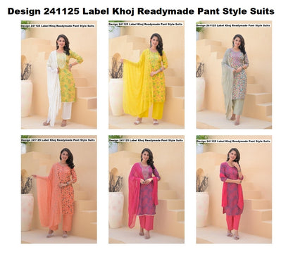Design 241125 Label Khoj Cotton Readymade Pant Style Suits Manufacturer India