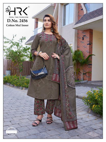 Design 2456 Hrk Readymade Cotton Pant Suits Exporter India