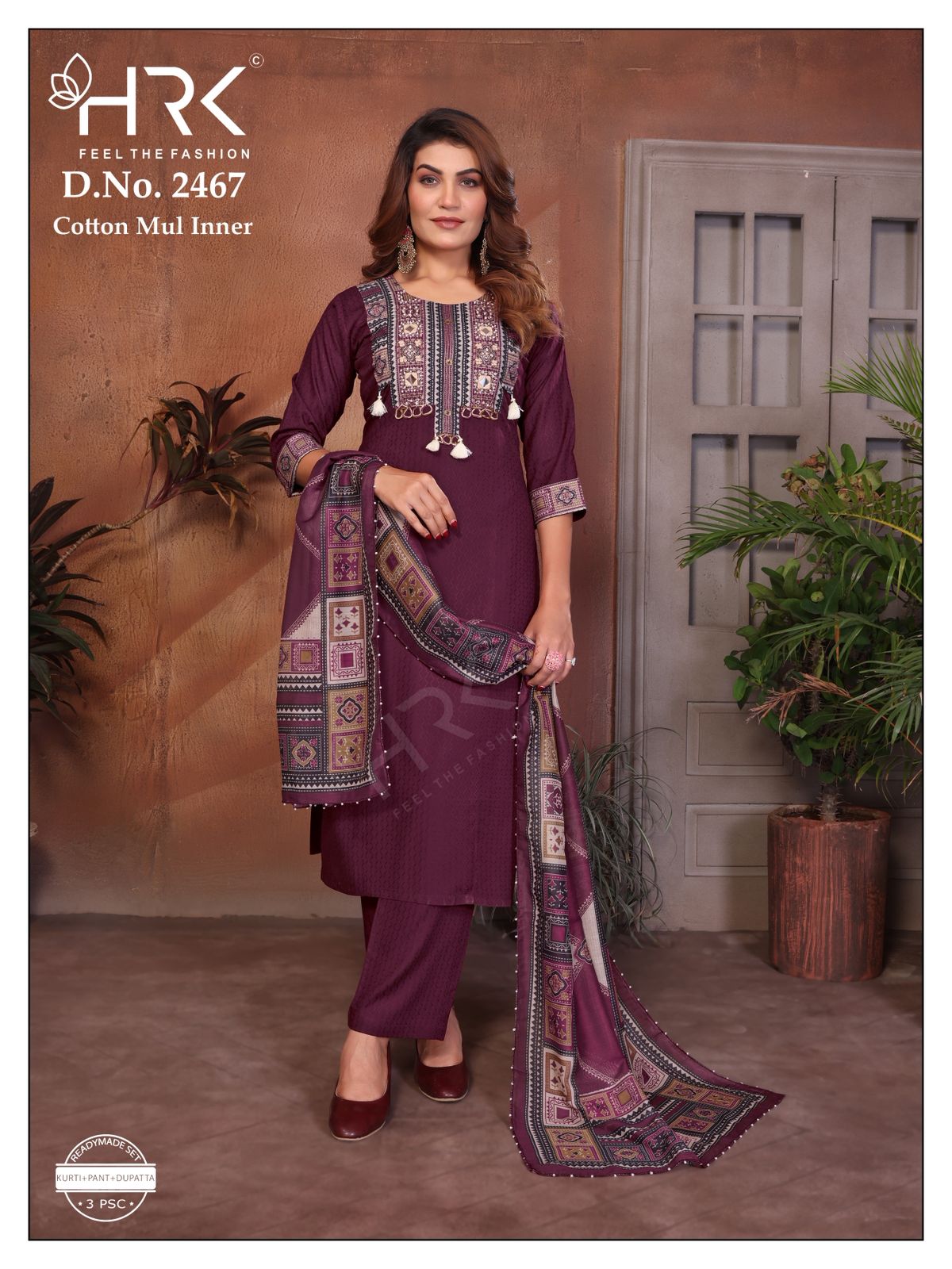 Design 2467 Hrk Dobby Readymade Pant Style Suits Wholesale Price