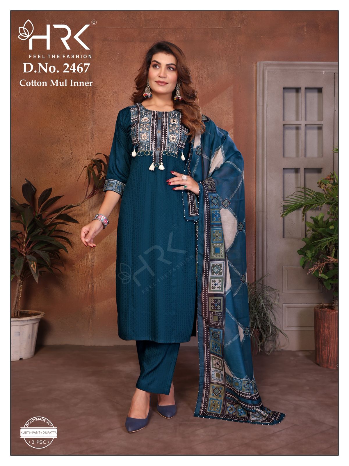 Design 2467 Hrk Dobby Readymade Pant Style Suits Wholesale Price