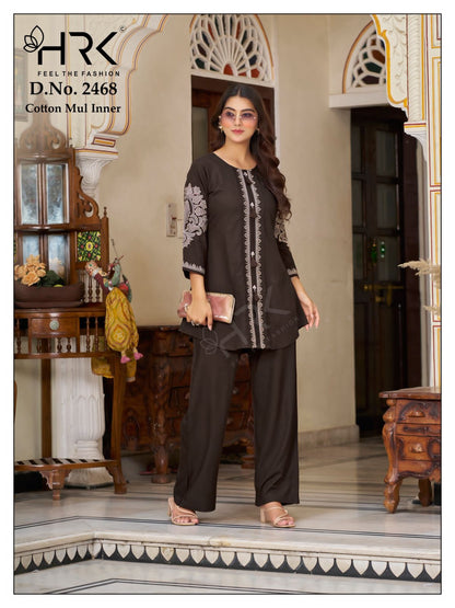 Design 2468 Hrk Reyon Co Ord Set Exporter