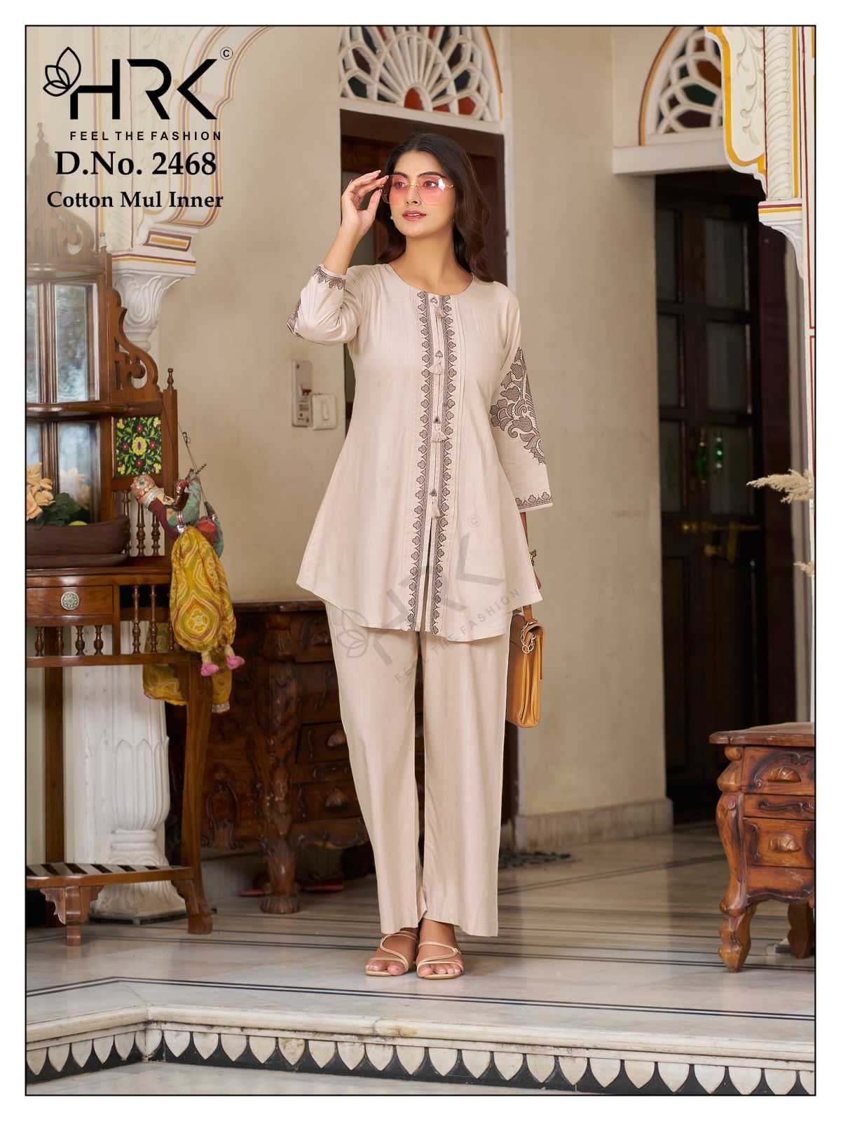 Design 2468 Hrk Reyon Co Ord Set Exporter