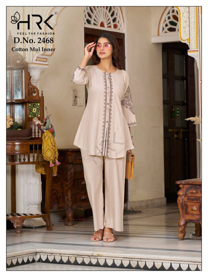 Design 2468 Hrk Reyon Co Ord Set Exporter