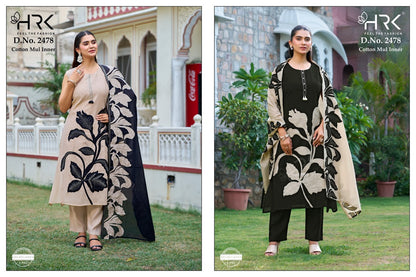 Design 2478 Hrk Mul Chanderi Readymade Pant Style Suits Wholesaler