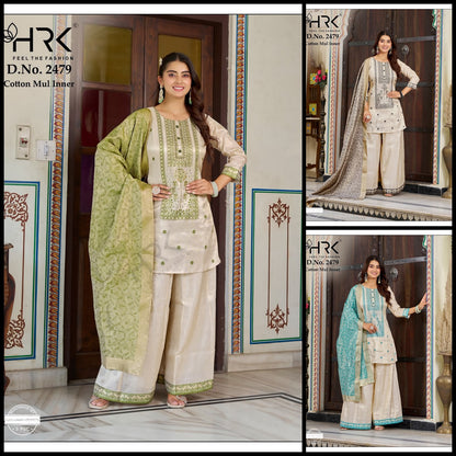 Design 2479 Hand Work Hrk Simmer Readymade Plazzo Style Suits Manufacturer Ahmedabad