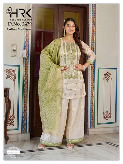 Design 2479 Hand Work Hrk Simmer Readymade Plazzo Style Suits Manufacturer Ahmedabad