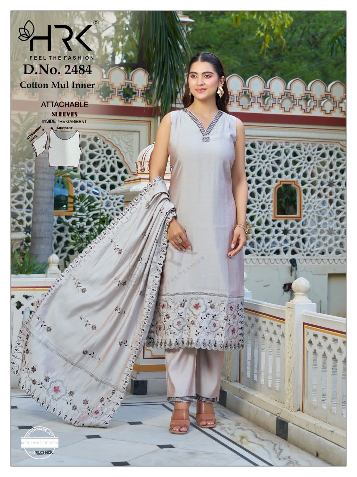 Design 2484 Hrk Two Tone Readymade Pant Style Suits Wholesaler