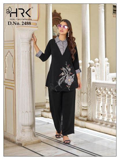 Design 2488 Patch Work Hrk Bsy Co Ord Set Supplier Ahmedabad