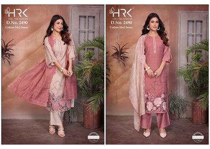 Design 2490 Hrk Slub Silk Readymade Pant Style Suits Exporter India