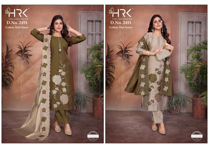 Design 2491 Hand Work Hrk Titan Silk Readymade Pant Style Suits Supplier Gujarat