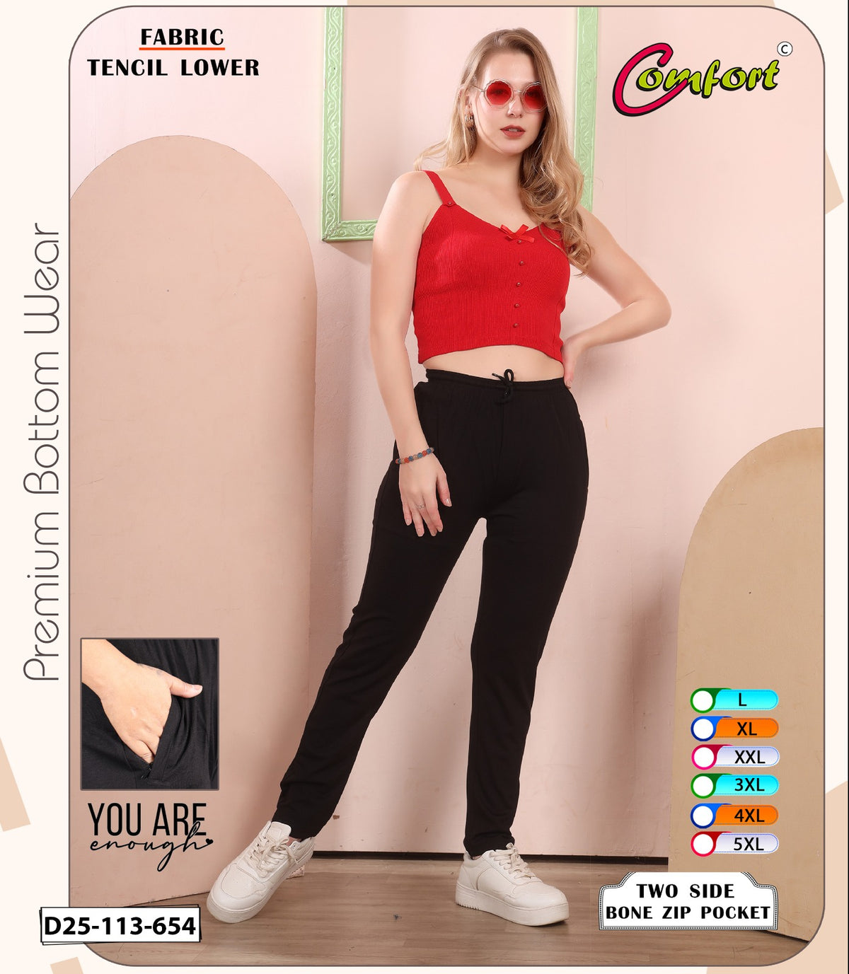 Design 25-113 Comfort Tencil Women Night Lower Wholesale Price