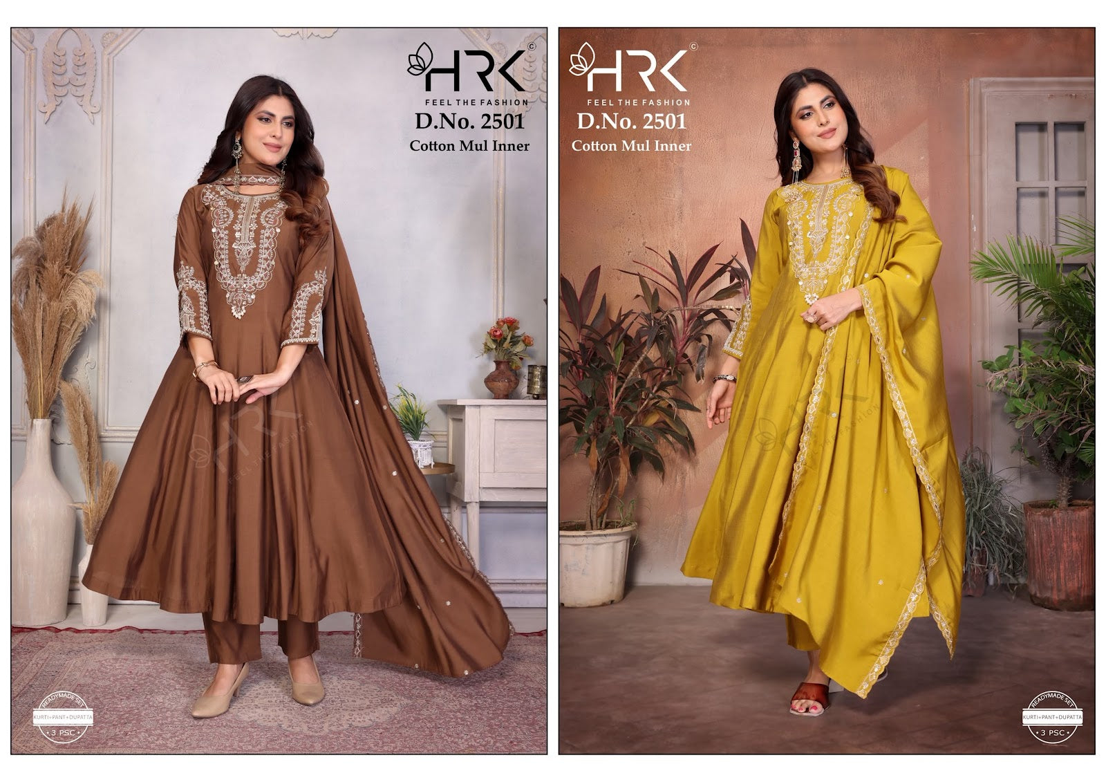 Design 2501 Hrk Bombay Silk Readymade Anarkali Suits Supplier India