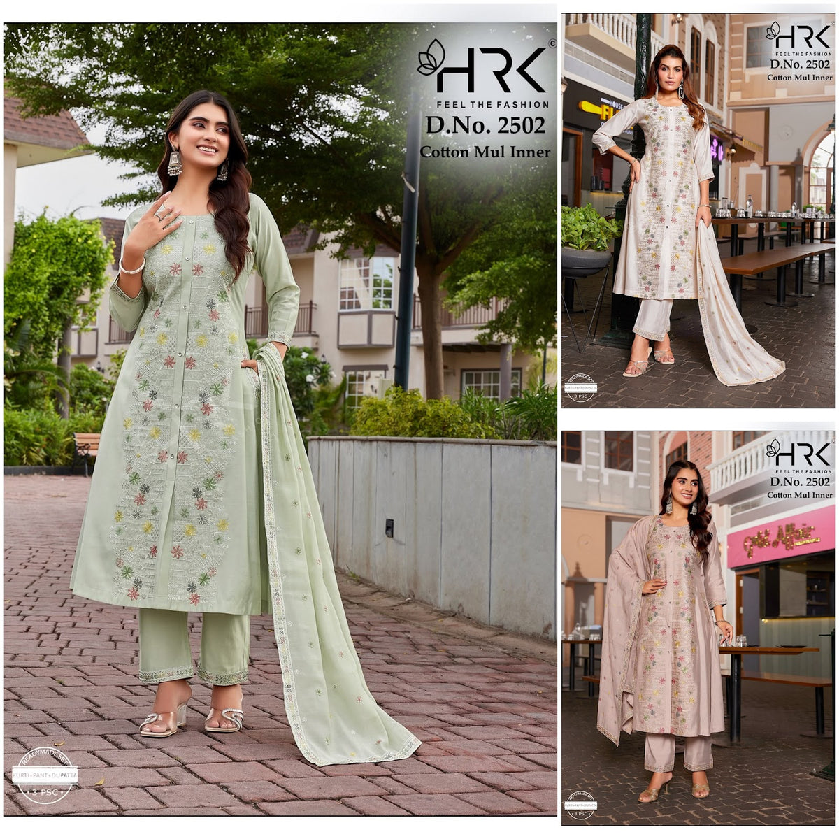 Design 2502 Hrk Chanderi Readymade Suits Exporter Ahmedabad