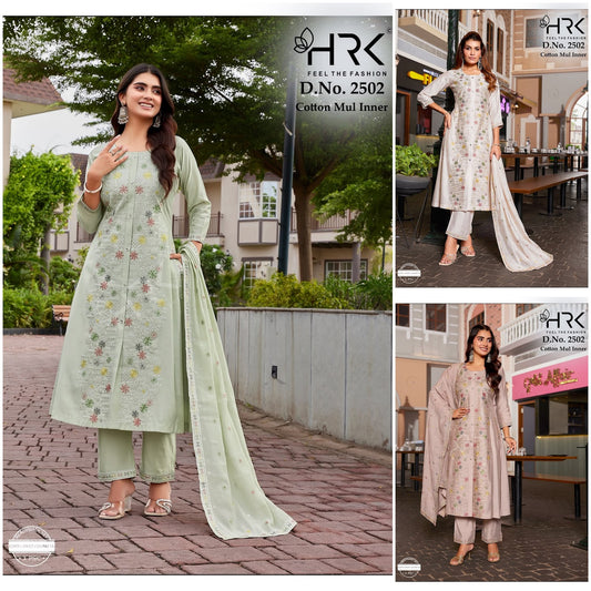 Design 2502 Hrk Chanderi Readymade Suits Exporter Ahmedabad