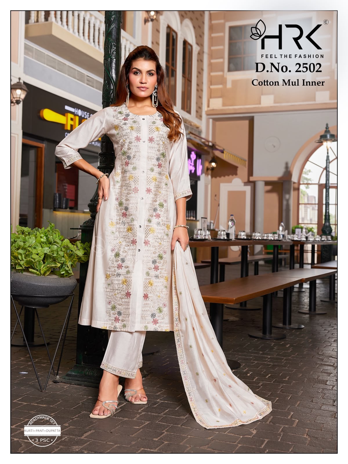Design 2502 Hrk Chanderi Readymade Suits Exporter Ahmedabad