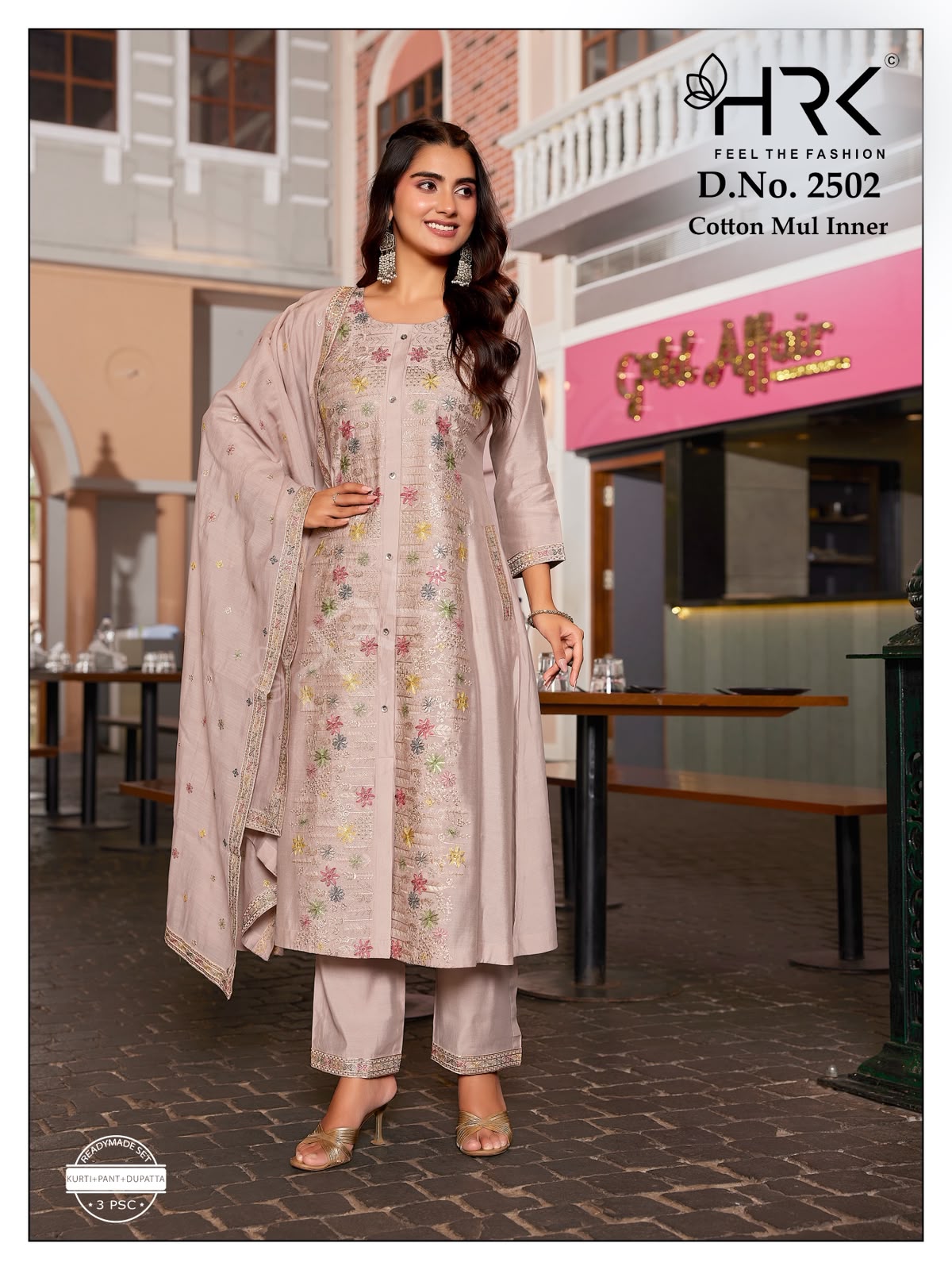 Design 2502 Hrk Chanderi Readymade Suits Exporter Ahmedabad