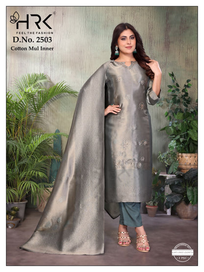 Design 2503 Hrk Giraffe Jacquard Readymade Pant Style Suits Exporter India