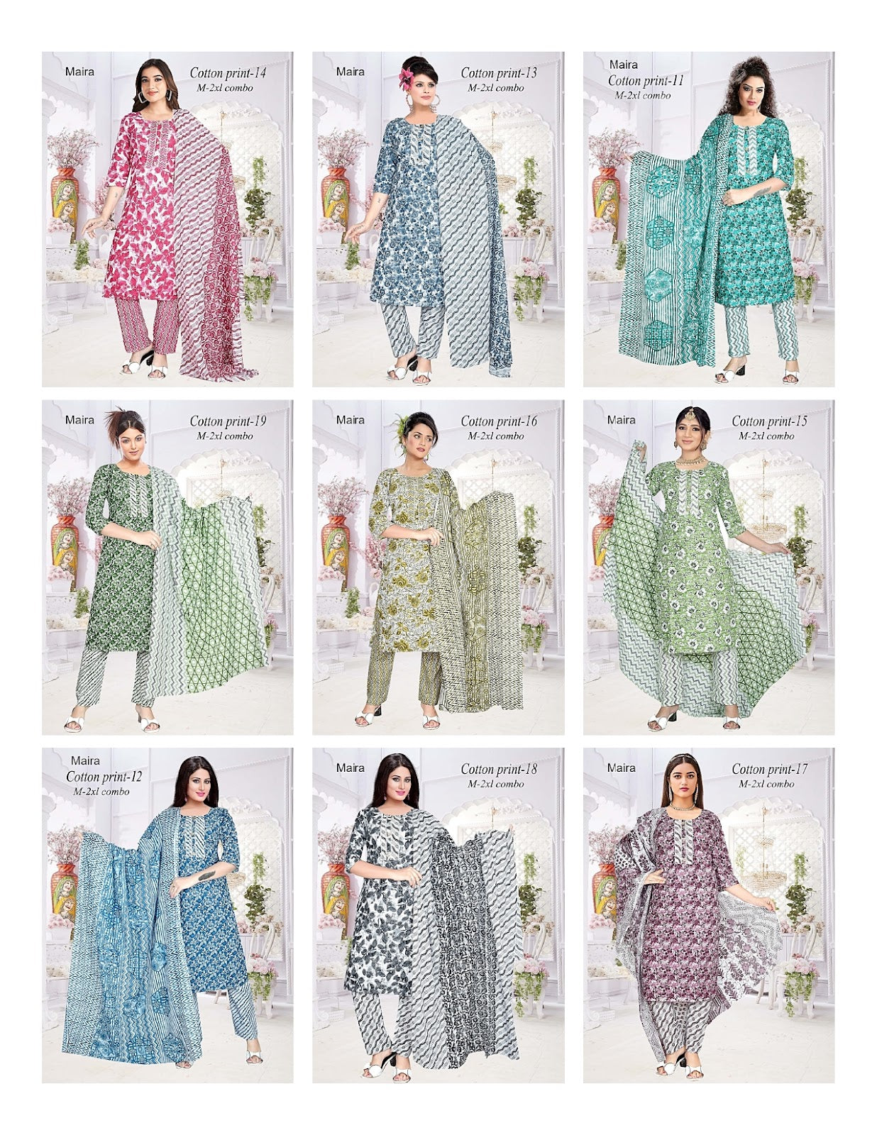 Design 250425 Maira Readymade Cotton Pant Suits Supplier India